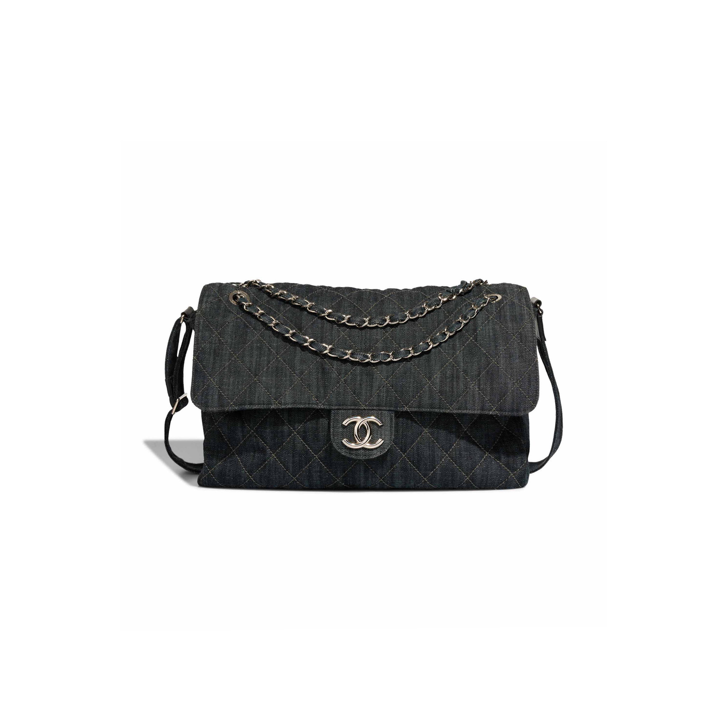 CHANEL TIMELESS MAXI DENIM DARK BLUE 515356 (40*30*11cm)